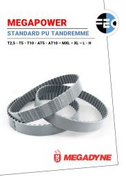 Standard PU tandremme - Megadyne Megapower - fecconsulting.dk