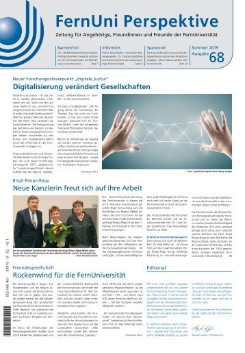 FernUni Perspektive | Ausgabe 68 | Sommer 2019