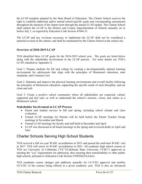 Grove School Renewal Charter FINAL Version - 2019
