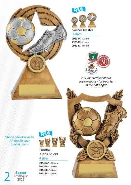 2019 Soccer Trophies for Distinction