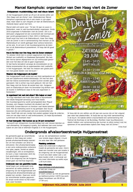 Buurtkrant Hollands Spoor juli 2019