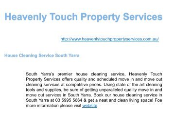 Professional House Cleaning Services in South Yarra