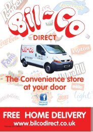 Bilco Local Deliveries Price List