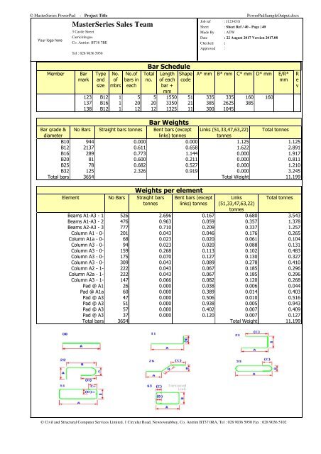 MasterSeries PowerPad Sample Output