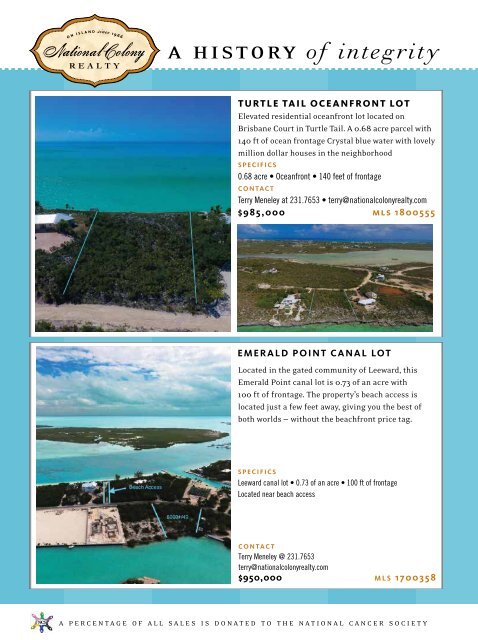 Turks & Caicos Islands Real Estate Summer/Fall 2019