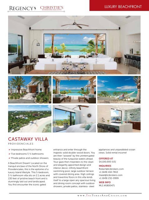 Turks & Caicos Islands Real Estate Summer/Fall 2019