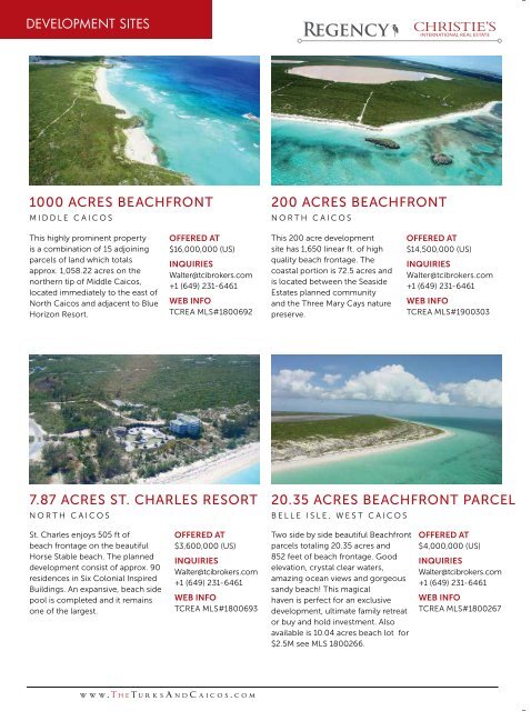 Turks & Caicos Islands Real Estate Summer/Fall 2019