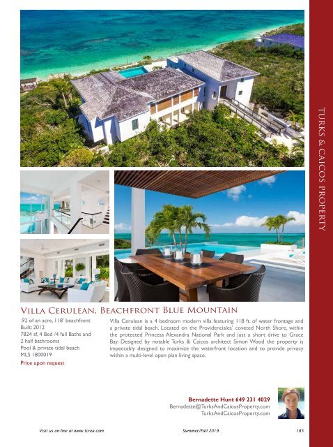 Turks & Caicos Islands Real Estate Summer/Fall 2019