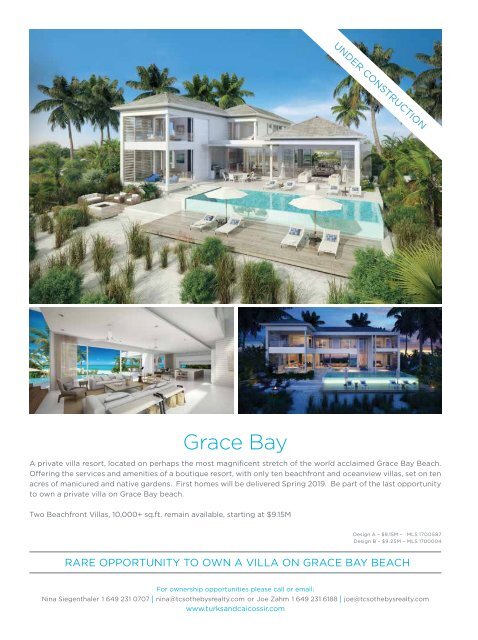 Turks & Caicos Islands Real Estate Summer/Fall 2019