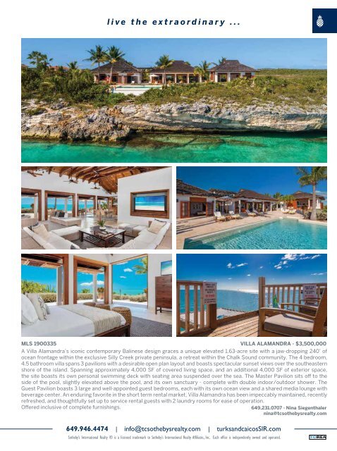 Turks & Caicos Islands Real Estate Summer/Fall 2019