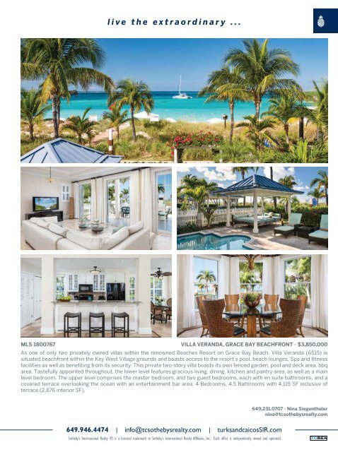 Turks & Caicos Islands Real Estate Summer/Fall 2019