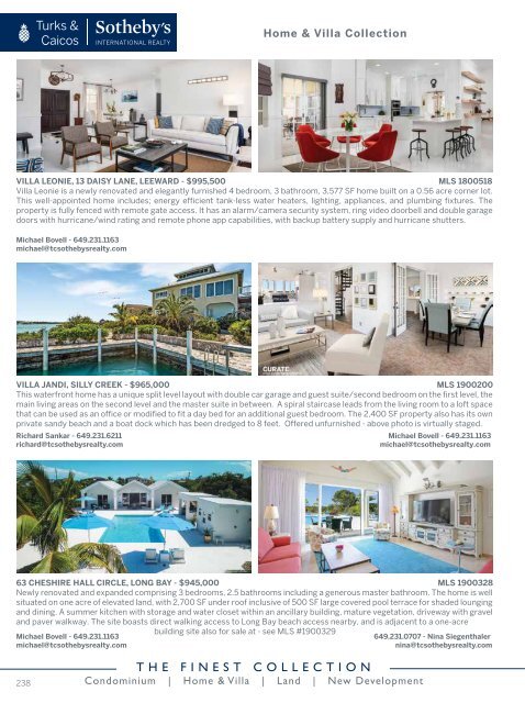 Turks & Caicos Islands Real Estate Summer/Fall 2019