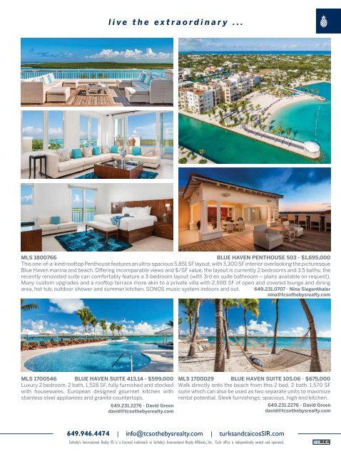 Turks & Caicos Islands Real Estate Summer/Fall 2019