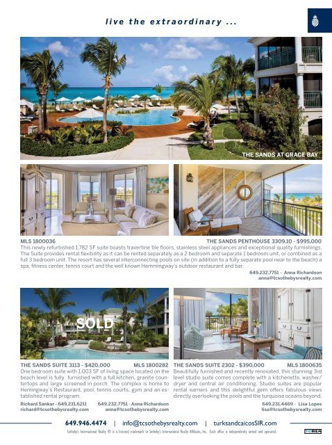 Turks & Caicos Islands Real Estate Summer/Fall 2019