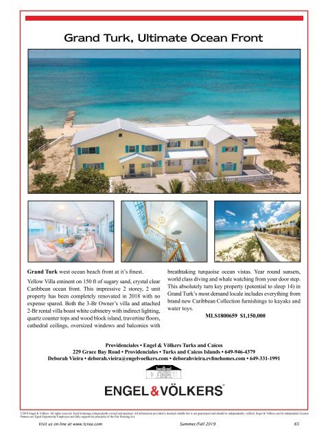 Turks & Caicos Islands Real Estate Summer/Fall 2019