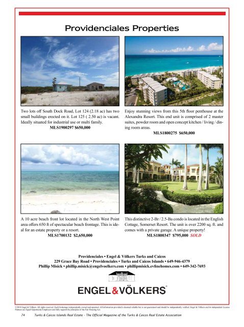 Turks & Caicos Islands Real Estate Summer/Fall 2019