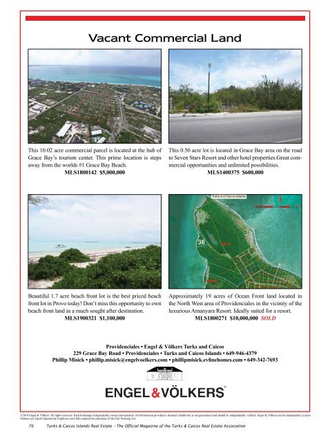 Turks & Caicos Islands Real Estate Summer/Fall 2019