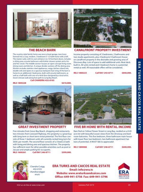 Turks & Caicos Islands Real Estate Summer/Fall 2019