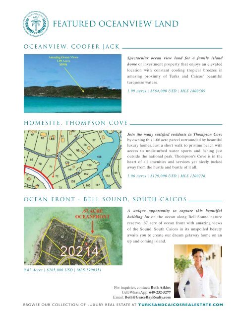 Turks & Caicos Islands Real Estate Summer/Fall 2019