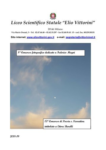 E BOOK Concorso fotografico Federico Magni e Premio narrativa e poesia Ettore Barelli a.s. 2018/2019