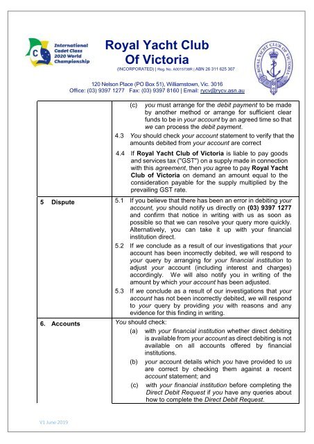 direct debit form 2019