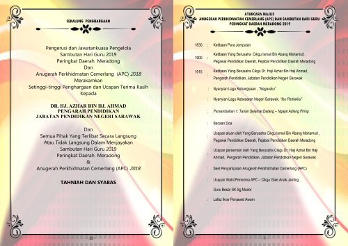 BUKU PROGRAM APC &amp; HARI GURU