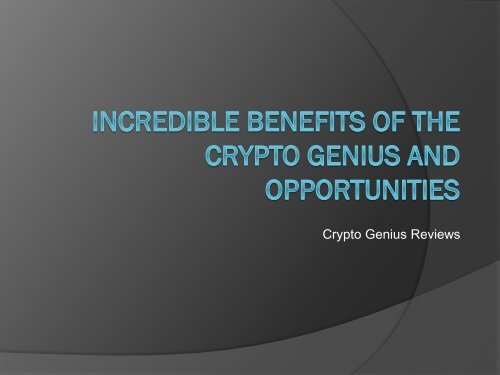  The Crypto Genius : Can you really earn money from falling prices?