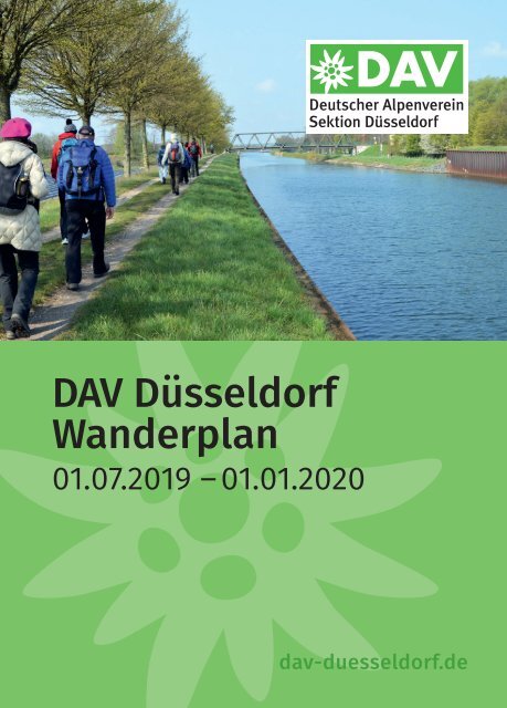 DAV Düsseldorf Wanderplan 01.07.2019 – 01.01.2020