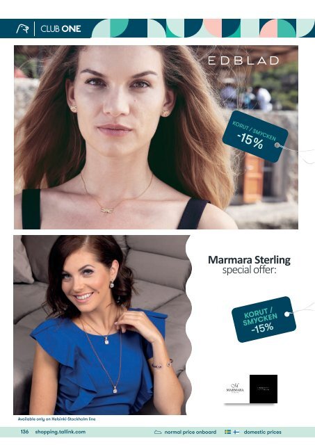 **Helsinki/Turu-Stockholm, July-August 2019 Midsummer Shopping Silja Line