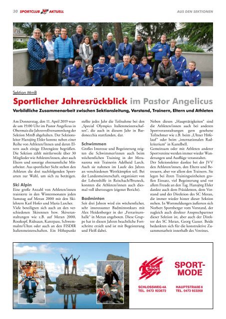 Sportclub Aktuell - Ausgabe Mai 2019