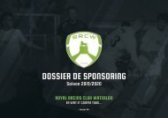 RRCW - Dossier de Sponsoring 2019/2020