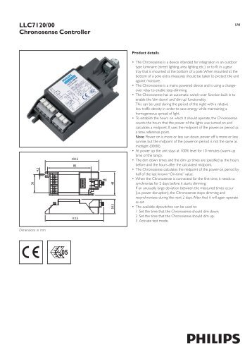 LLC7120/00 Chronosense Controller - Philips Lighting