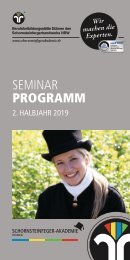 Schornsteinfeger-Akademie Programm 2. Halbjahr 2019