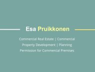 Esa Pruikkonen - Planning Permission for Commercial Premises