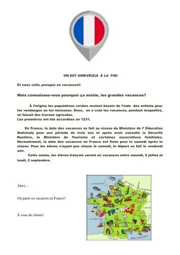 LES GRANDES VACANCES