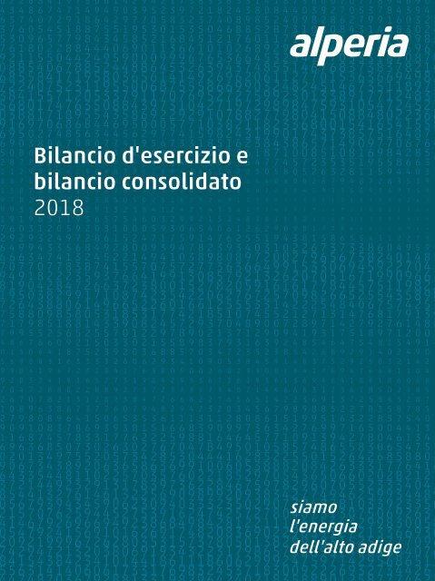 Bilancio d'esercizio e bilancio consolidato Alperia 2018
