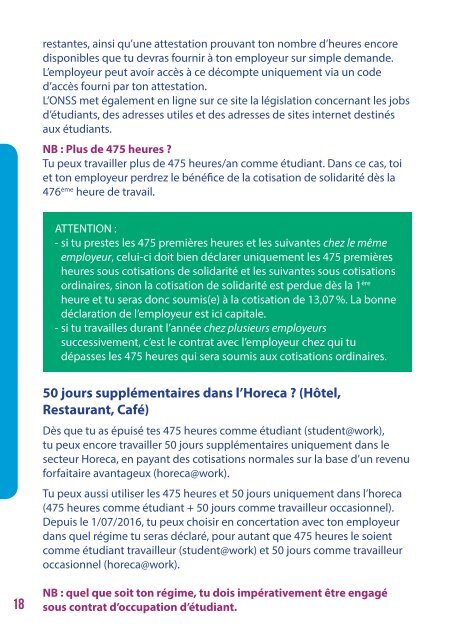 Brochure Jobs étudiants édition 2019-2020