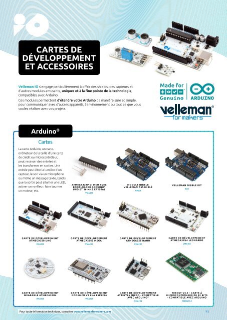 Velleman for Makers - Cartes de Développement et Accessoires