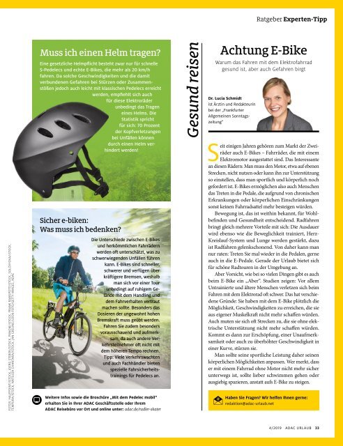 ADAC Urlaub Juli-Ausgabe 2019 Überregional