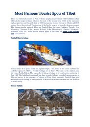 Most Famous Tourist Spots of Tibet