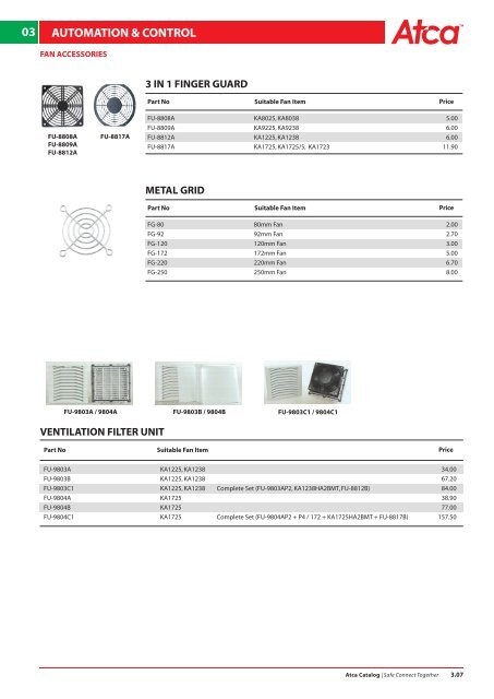 ATCA PRICE LIST 2019