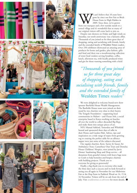 Wealden Times | WT209 | July 2019 | Summer supplement inside