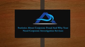 Statistics About Corporate Fraud And Why Your Need