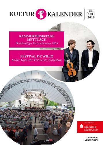 Kulturkalender - Juli/August 07/08/2019