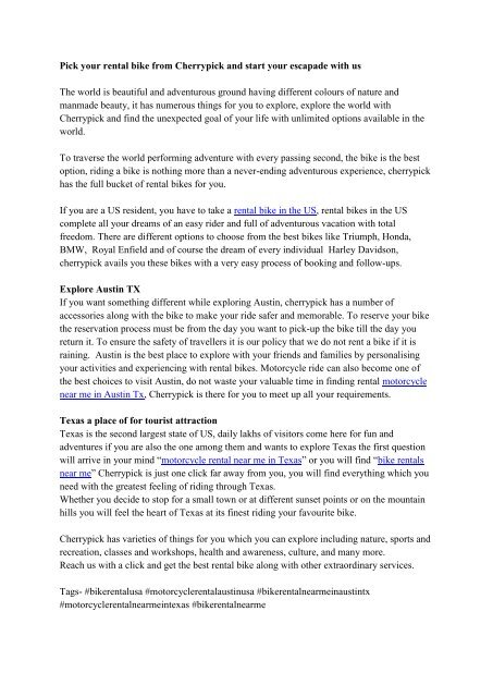 Best place to see bike options near me