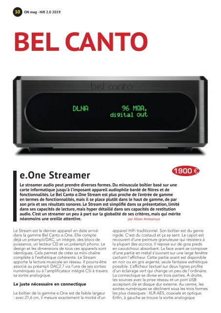 ON mag : Guide Hifi 2.0 2019