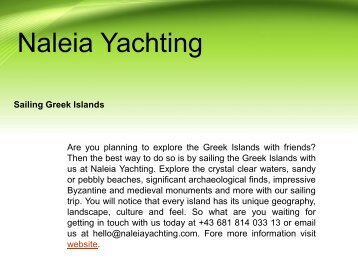 Best Sailing in Greek Islands