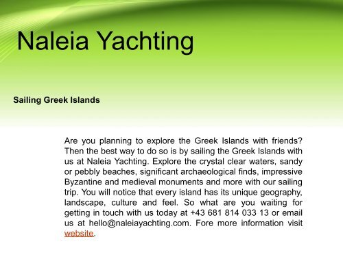 Best Sailing in Greek Islands