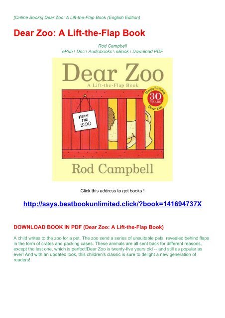 Download Book In Pdf Dear Zoo A Lift The Flap Book