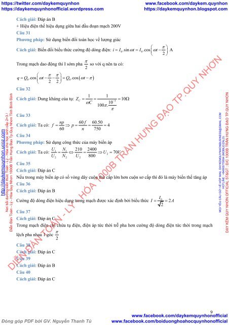 1300 câu hỏi trắc nghiệm Vật Lý 12 chọn lọc theo mức độ (NB - TH - VD - VDC) (Có lời giải chi tiết)